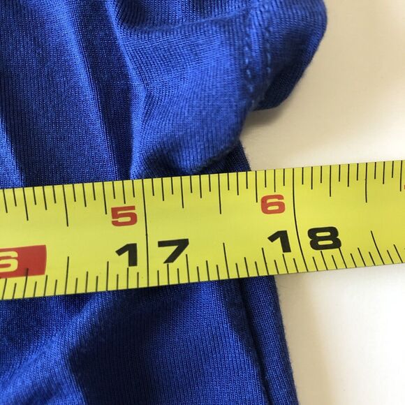 Cable and Gauge Womens Blue V Neck Stretch T-Shirt Size Large - Picture 5 of 16